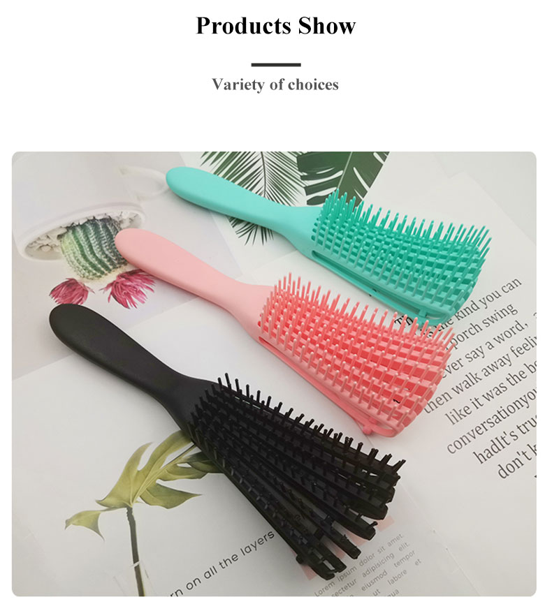 Detangling Hair Brush Curly Bristle Nylon Tooth Adjustable Hair Styling Brush