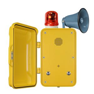 Quality PoE Powered Yellow Broadcast Telephone / Impact Resistant Tunnel Telephone wholesale