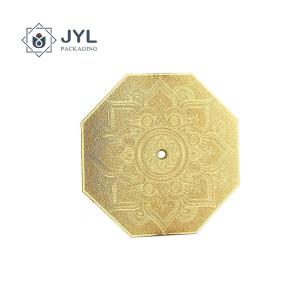 Quality Etching Gold Foil Metal Sticker Labels Polygonal Stainless Steel wholesale