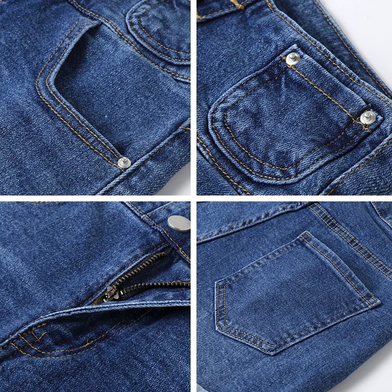 BEIANJI Knitted High Waisted Ladies Casual Denim Shorts