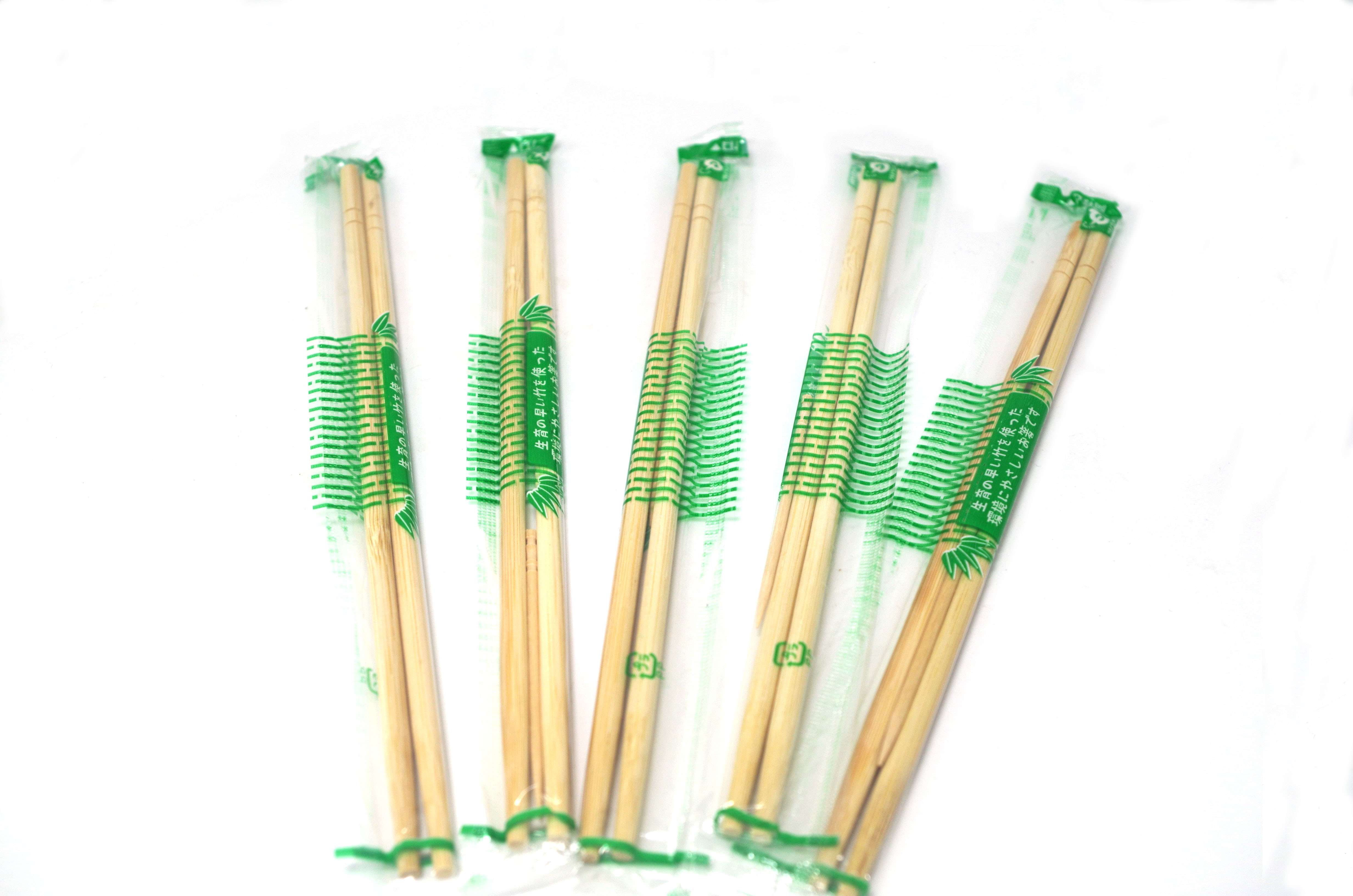 Individual Packed Disposable Bamboo Chopsticks with Toothpick in Plastic Bags