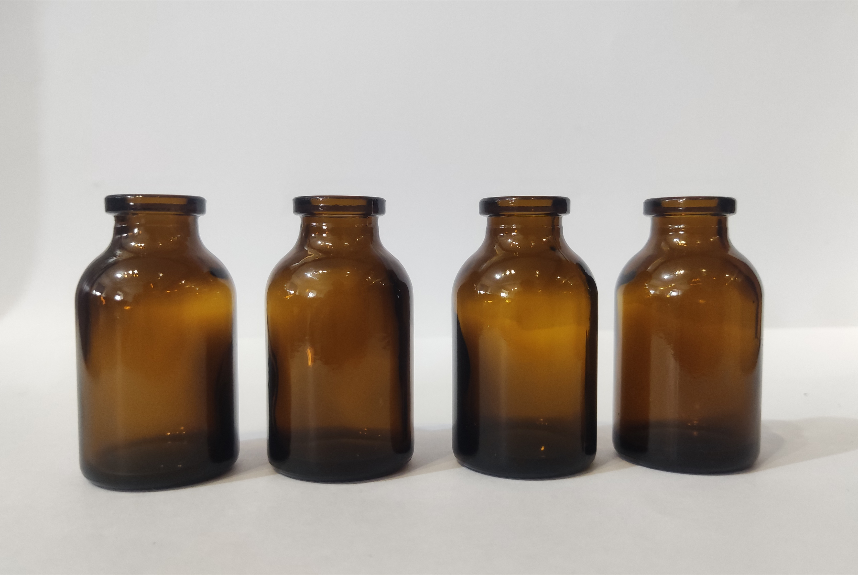 Amber Molded Glass Vial Injection Serum Glass Vials For Antibiotics USP Type II III