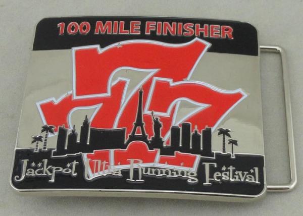 Jackpot Ultra Running Festival Custom Made Belt Buckles 100 Miles Finisher With