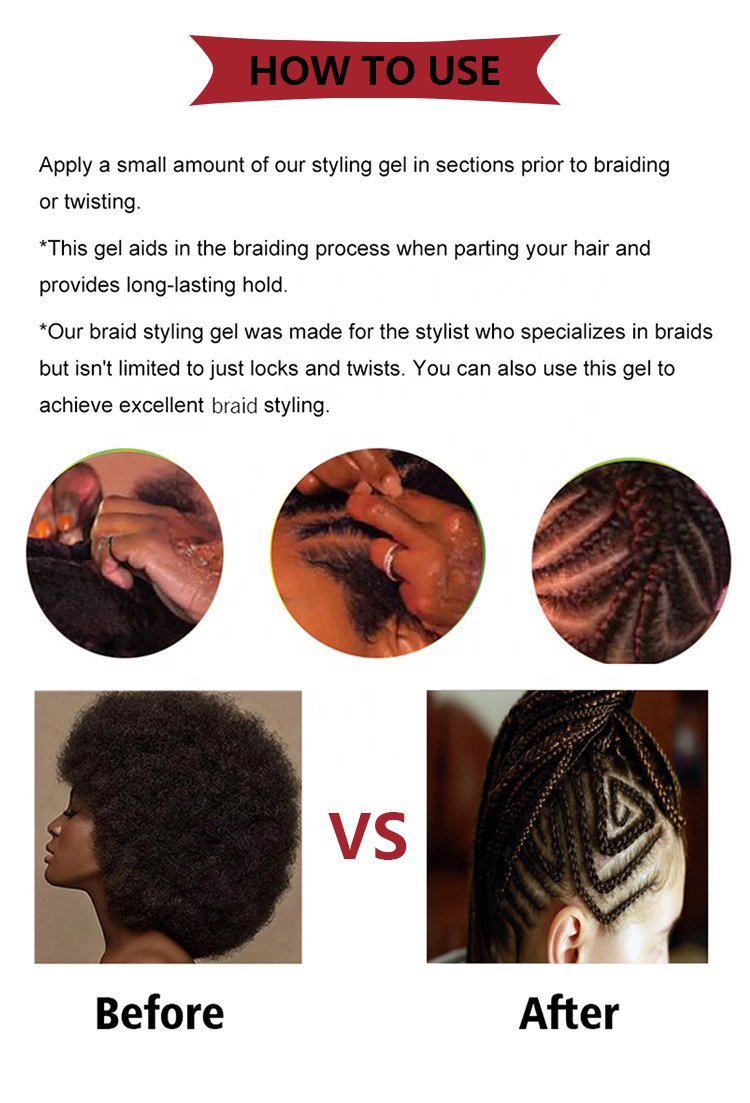 Long Lasting Private Label Locking Gel for Dreadlocks 16oz Strong Hold and No Flaky