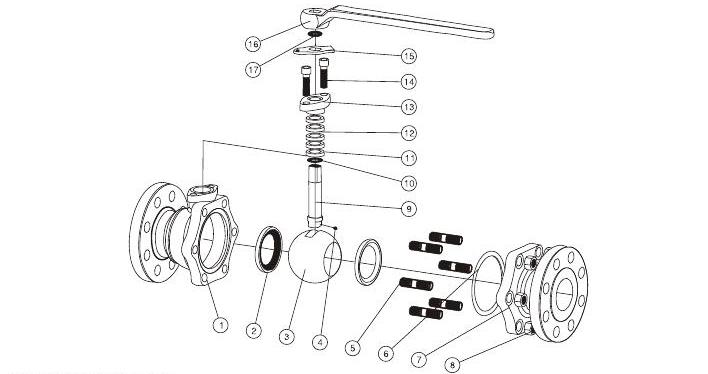 Floating Ball Valve Drawing
