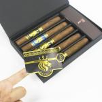 CMYK Gold Foil Cigar Label Printing Personalized Logo Sticker Printing