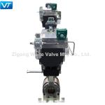 OEM Stainless Steel Flanged Ball Valve With Pneumatic Actuator