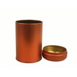 Round Tea Metal Cans with Plus Lid