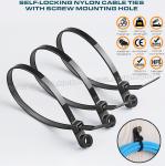 Mountable Head Nylon 6.6 Cable Tie 300mm x 7.6, Plastic Cable Tie 120 lbs with