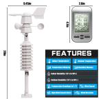 WS0232 Professional Weather Station Outdoor Direction Speed Temperature Humidity