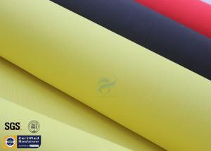Quality Acrylic Coated Fiberglass Fabric 490GSM Yellow 550℃ Welding Blanket Curtains wholesale