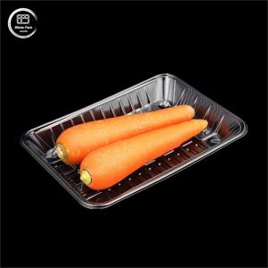 Quality Premium Quality PET Food Grade Rectangular Disposable Veggie Tray Clear Perfect Without Cover wholesale