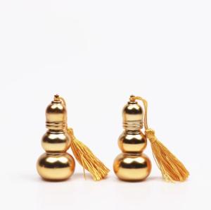 Quality Customize 6ml Empty Golden UV Glass Perfume Roller Ball Bottle wholesale
