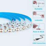 Dimmer Support 5v 8mm 120leds 3000K Warm White Flexible Electroplate Led Strip
