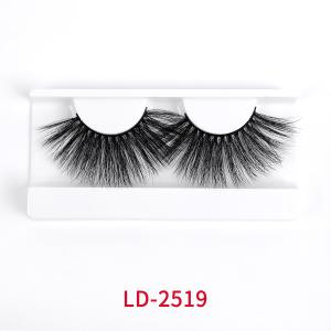 Quality Nature Black Lightweight 25mm Faux Mink Lashes With OEM Services wholesale
