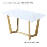 European style creative stainless steel coffee table modern tempered glass table