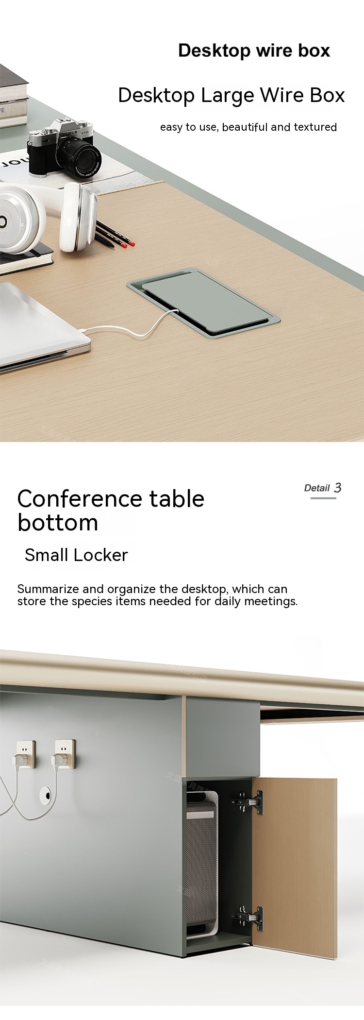 Company's Modern Meeting Room Made Perfect with Simple and Modern Conference Table
