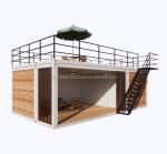 2-Bedroom Container Mobile House 20ft Wooden Luxury Garden Studio with Plane