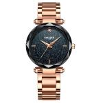 KINYUED women high quality quartz movement Stainless steel band women waterproof