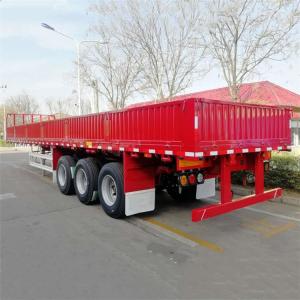 Quality Mechanical 100T Tri Axle 800mm Sidewall Dropside Trailer wholesale