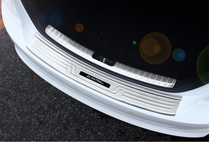 Stainless Steel Illuminated Door Sills Tail Gate Scuff Plate For Hyundai Elantra 2016 Avante
