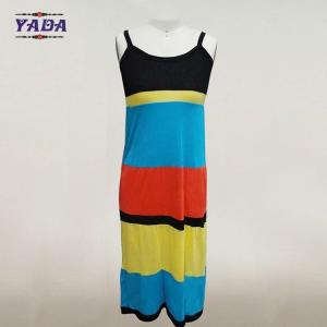 Quality Girls spaghetti strap casual rainbow long elegant summer a line skirt printed maxi floral dress for girls wholesale