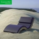 Outdoor Rattan Teak Sun Bed Lounger Modern Design for Exterior Furniture Garden