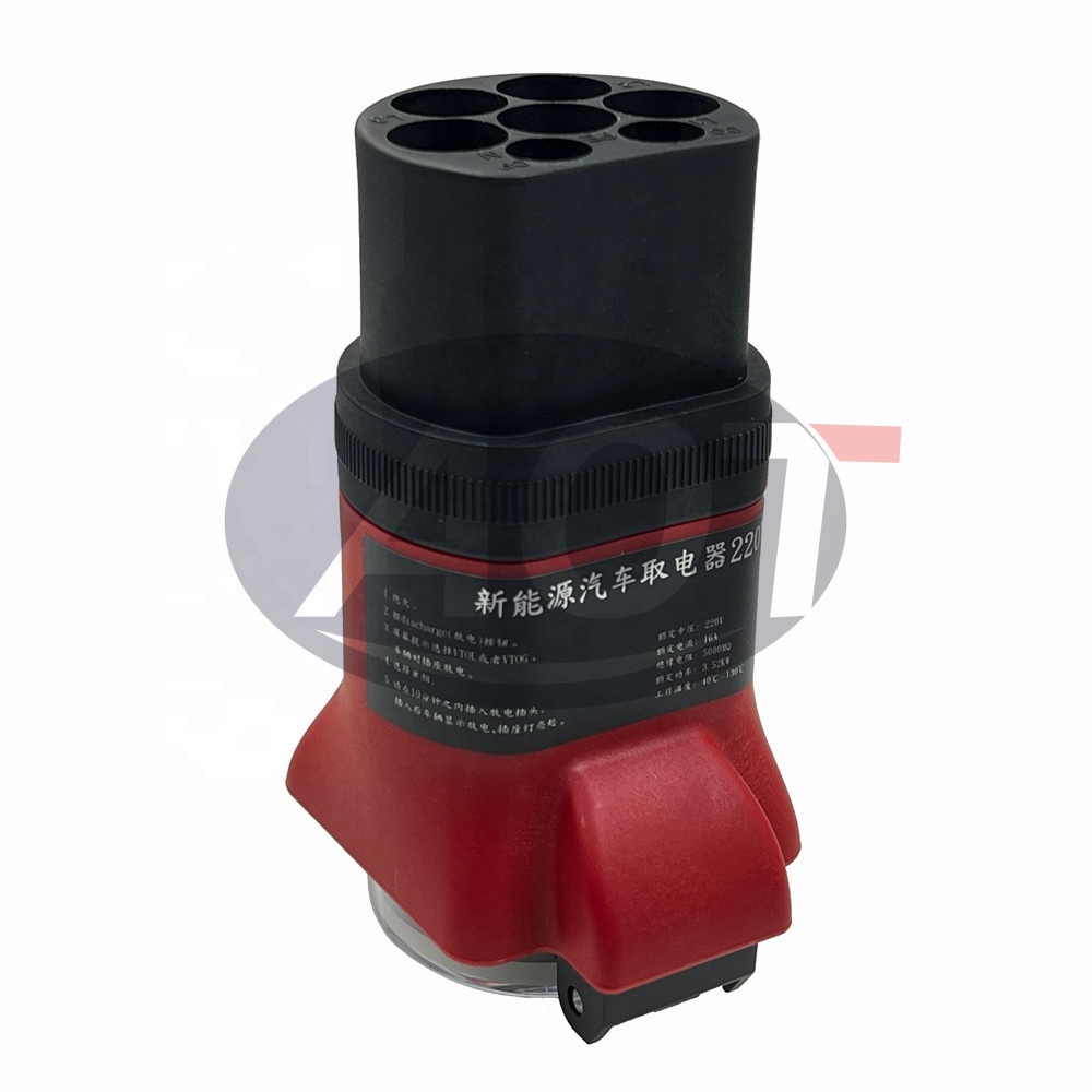 16A EV Charger Adapter Type 2 to Schuko Adapter Black EV Adapter for Hyundai Ioniq 5 High Temperature Resistant PC