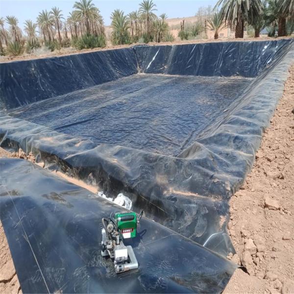 1.5mm HDPE Geomembrane for Artificial Lake Landscape River Levee Channel Onsite