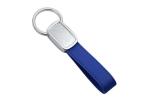 Color Tape PU Blue Leather Keychain Green Personalized Epoxy Doming Logo