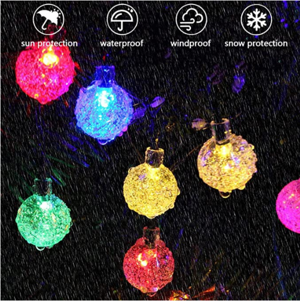 PVC Outdoor Decoration Dimmable Shatterproof LED Solar Fairy Lamp