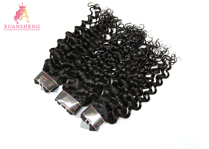 Unprocessed Italian Wave Brazilian Human Hair Customized Length