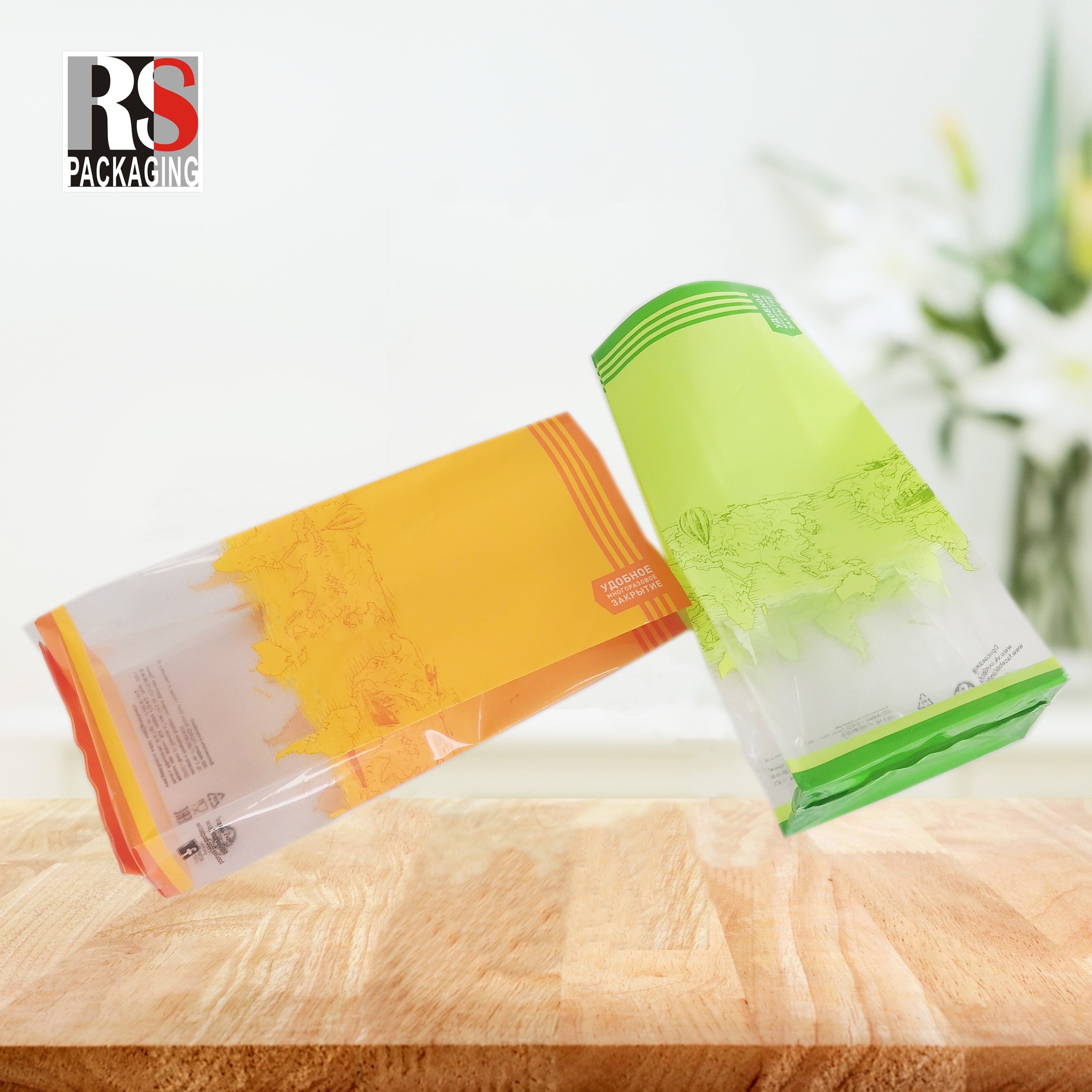Plastic Flat Bottom Bag Packaging Bopp Opp Clear Cellophane Packaging Bags For Candy
