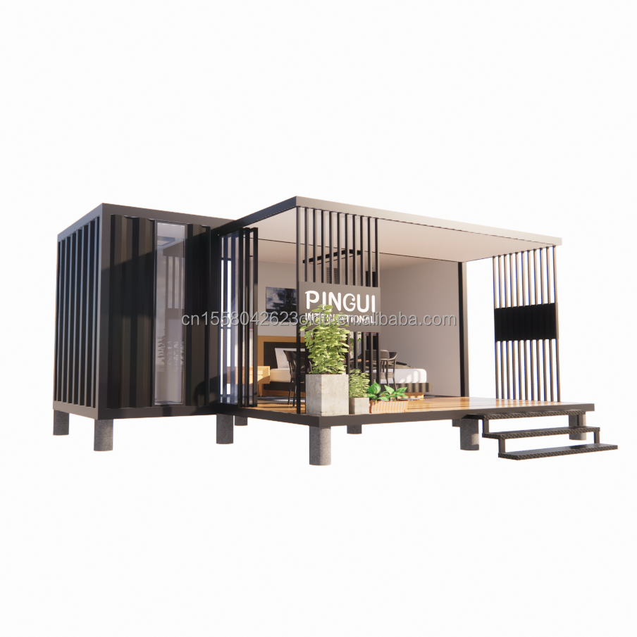Finished Product 20ft Pop-up Container House with Customized Color and 50/75/100mm Wave Sandwich Panel