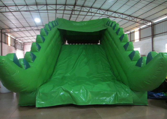 Crocodile cartoon themed inflatable water slide with big water pool big inflatable crocodile water pool slide