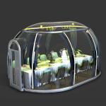 Outdoor Camping Homestay Steel Structure Spherical Tent House With Transparent