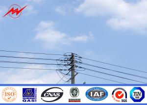 Quality 3 Meters Cross Arm 800 dan Steel Utility Pole , Electric Power Poles Waterproof wholesale