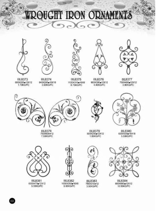 Eco Friendly Cast Iron Ornaments Sand Blasted For Fences Gates Staircases