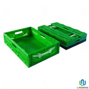 Quality 45L Collapsible Plastic Storage Boxes , Rectangle Foldable Storage Crate wholesale