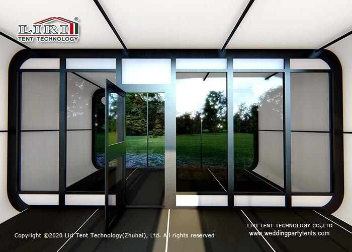 6m Modern Modular Glamping Capsule Box Hotel Tents For Coffee Shop