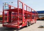 12 Cars Car Carrier Semi Trailer Trucks , Car Carrier Semitrailer Two Axle