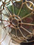 brass caming stained glass panel for wooden door 1" thickness