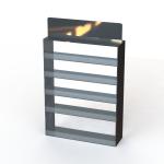 5 Layers Black Acrylic Shelves Branded Display Stands On Table Top