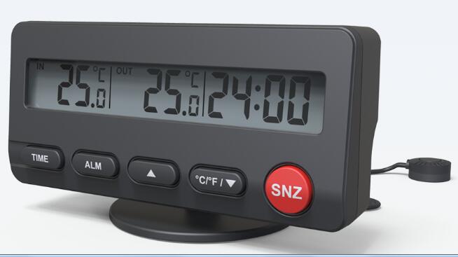 Splashproof Sensor Digital Car Thermometer Vehicle Temperature Meter Monitor for Cars