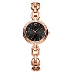 Bangle Women Quartz Wrist Watch Diamond Encrusted Jewelry Buckle