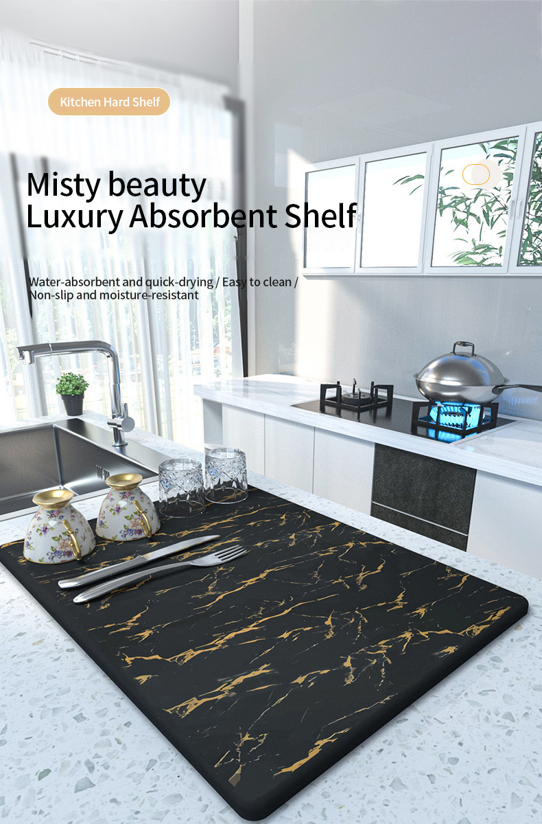 Home Hotel Restaurant Non-Slip Diatomaceous Earth Placemat for Fast Dry Table Mat