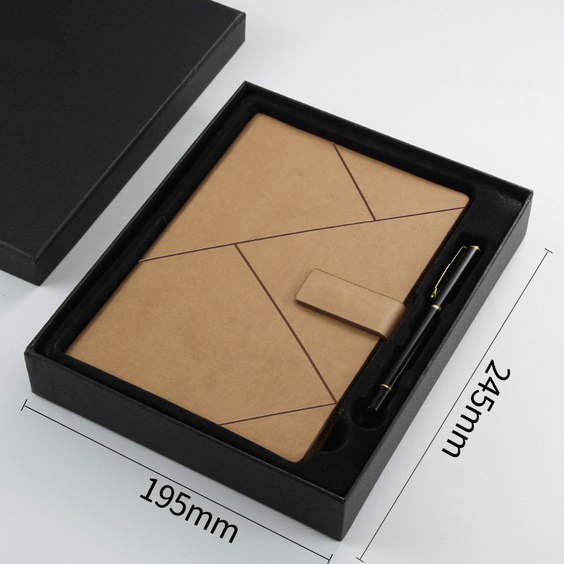Business A5 Pu Leather Notebook With Woodfree Paper 150mm Width
