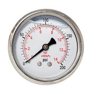 Quality 50mm 2 Inch Oil 200Psi Glycerine Filled Pressure Gauges 1/4&quot; BSP SS Case wholesale