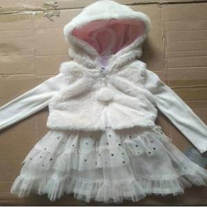 Quality White Children's Winter Clothes Plush Baby Girl Winter Dress In Stock wholesale