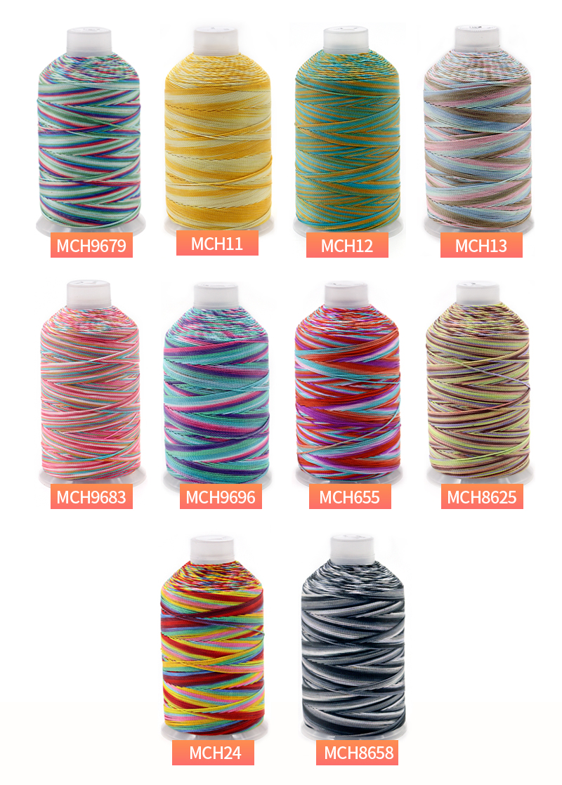 15PLY 250g 40 Colors Multi Color Braid Polyester Thread for Weaving Crafts Decoration